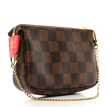 Louis Vuitton Damier Ebene 2019 Christmas Animation Mini Pochette Accessories Red 3 of 7