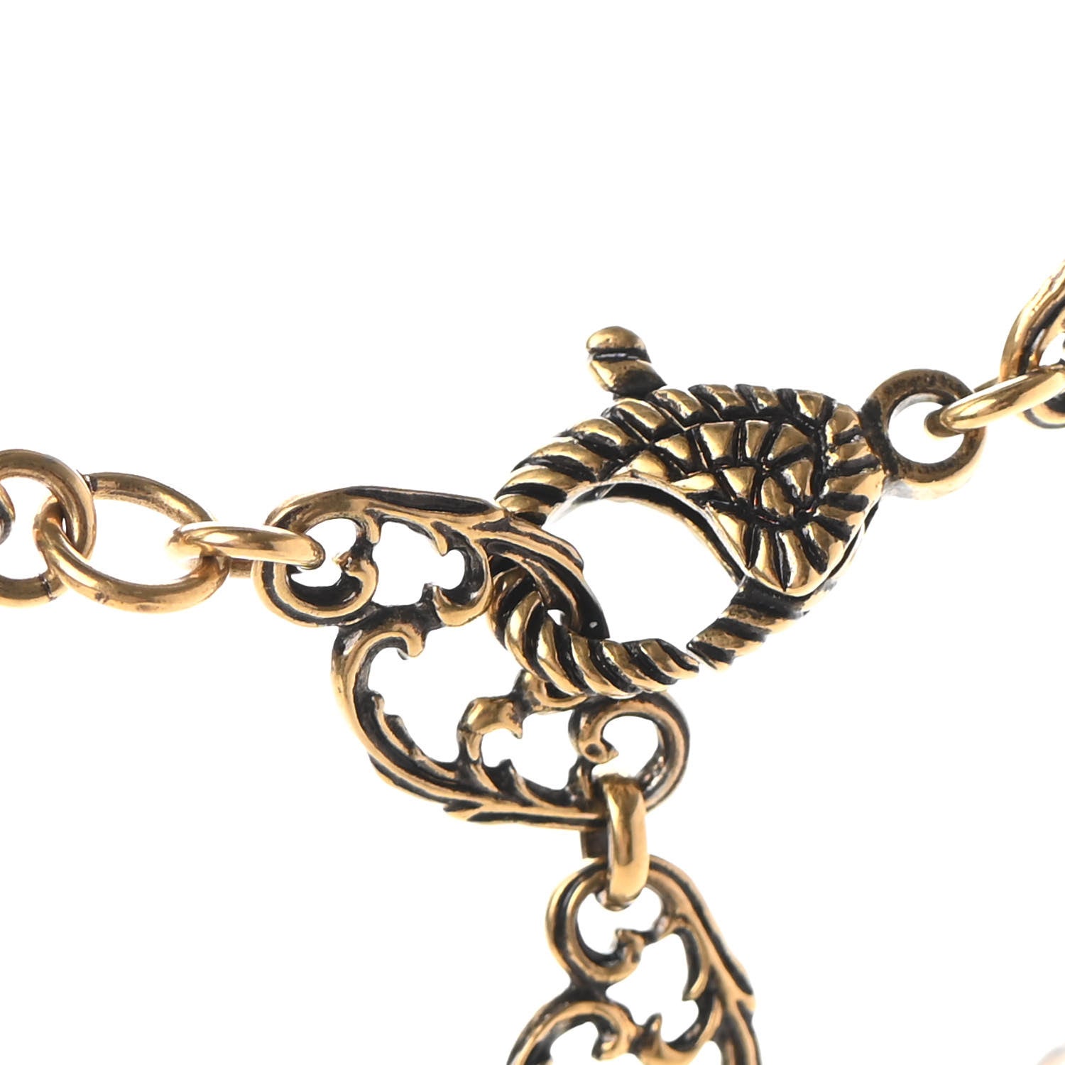 Gucci Crystal Marmont Necklace Aged Gold Multicolor 6 of 8