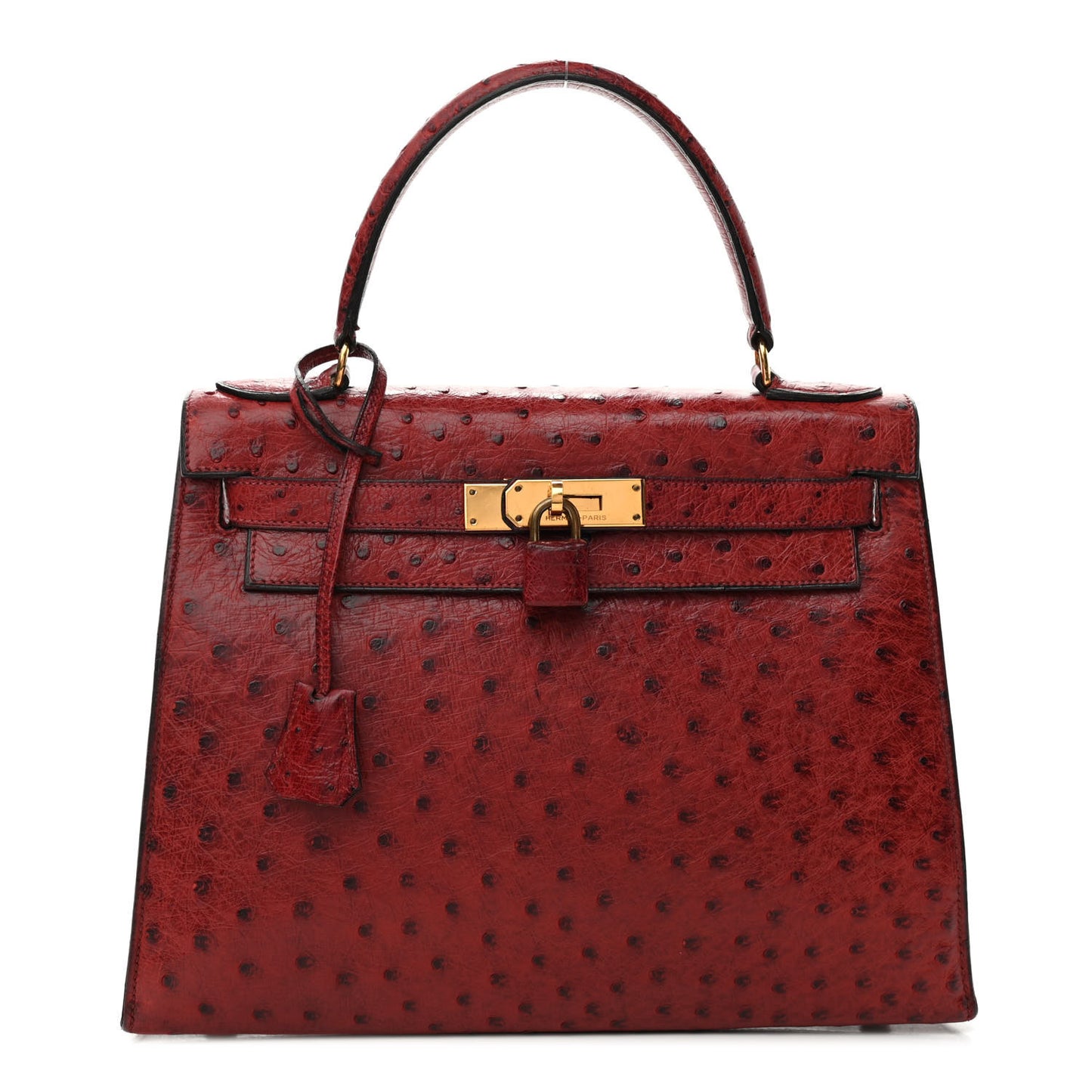 Ostrich Kelly Sellier 28 Rouge H