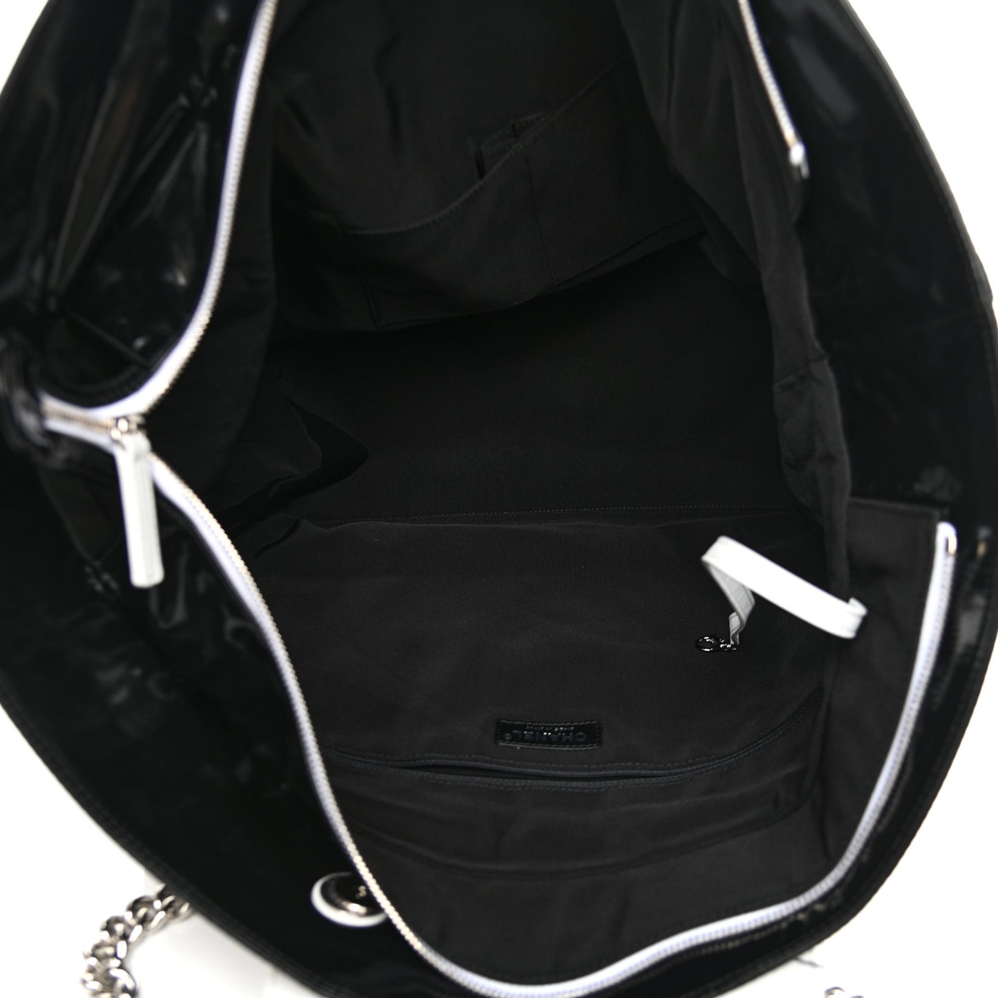 Vinyl Large La Pausa Bay Shopping Bag Black