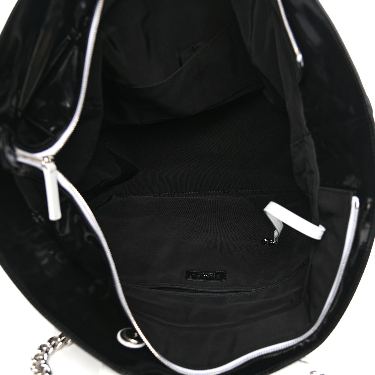 Chanel Vinyl Large La Pausa Bay Shopping Bag Black 5 of 10