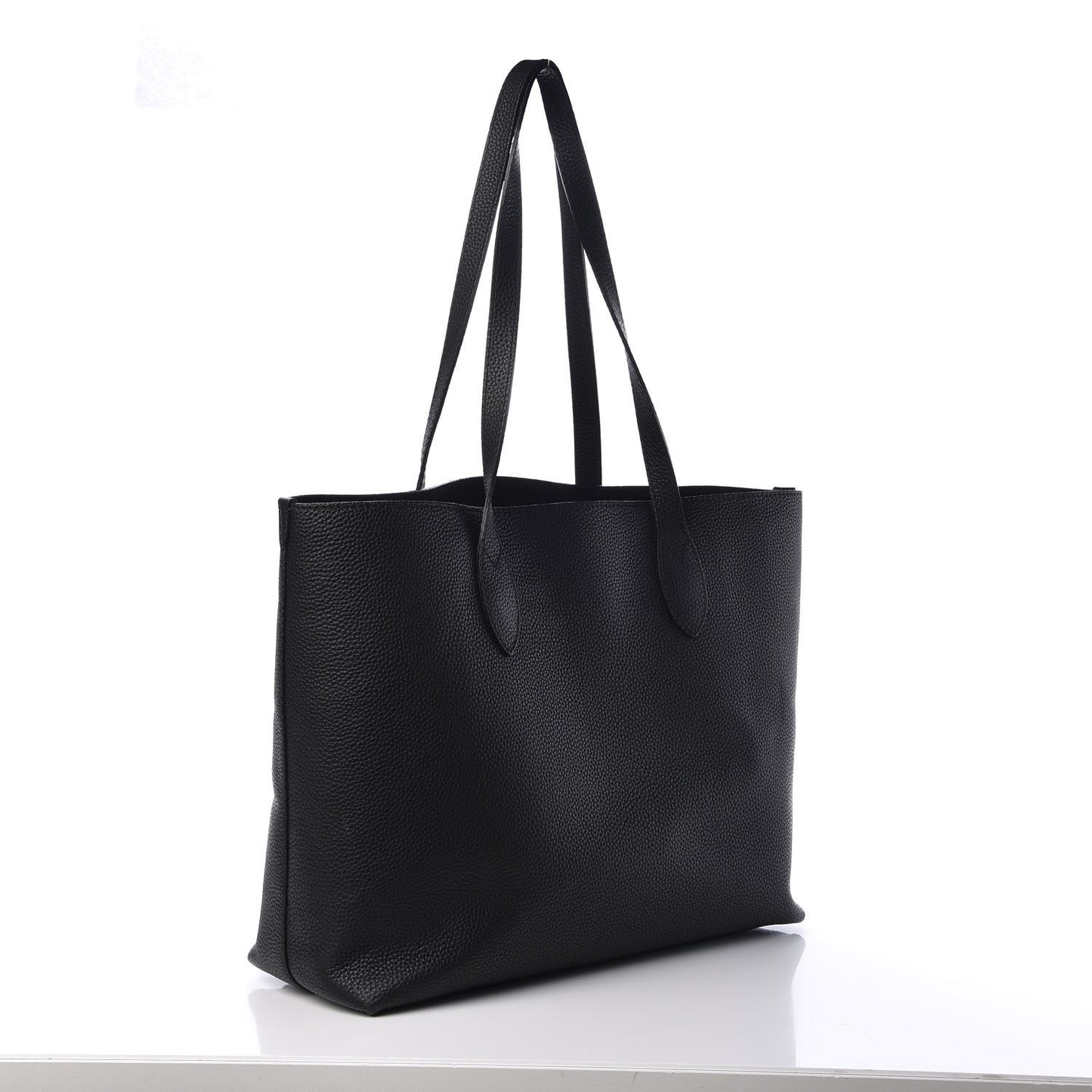 Grainy Calfskin Remington Tote Black