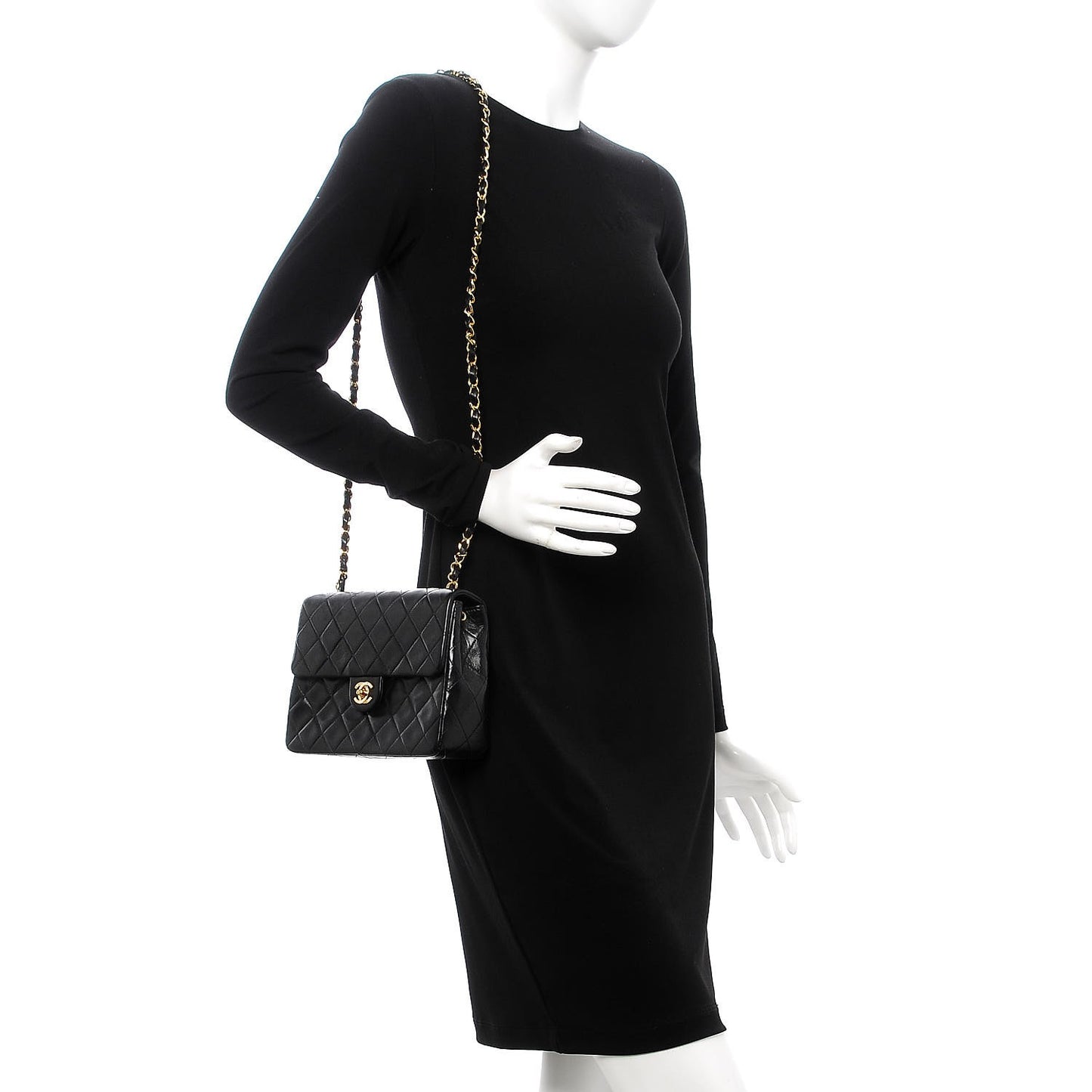 Lambskin Quilted Small Flap Black