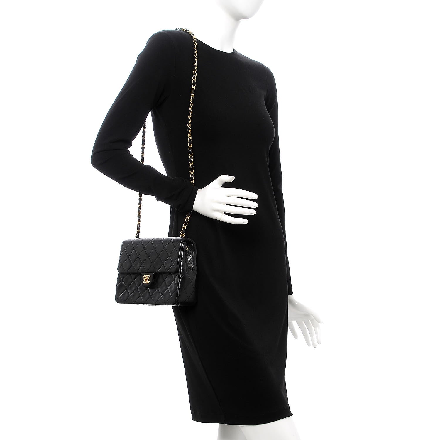 Chanel Lambskin Quilted Small Flap Black 2 of 8