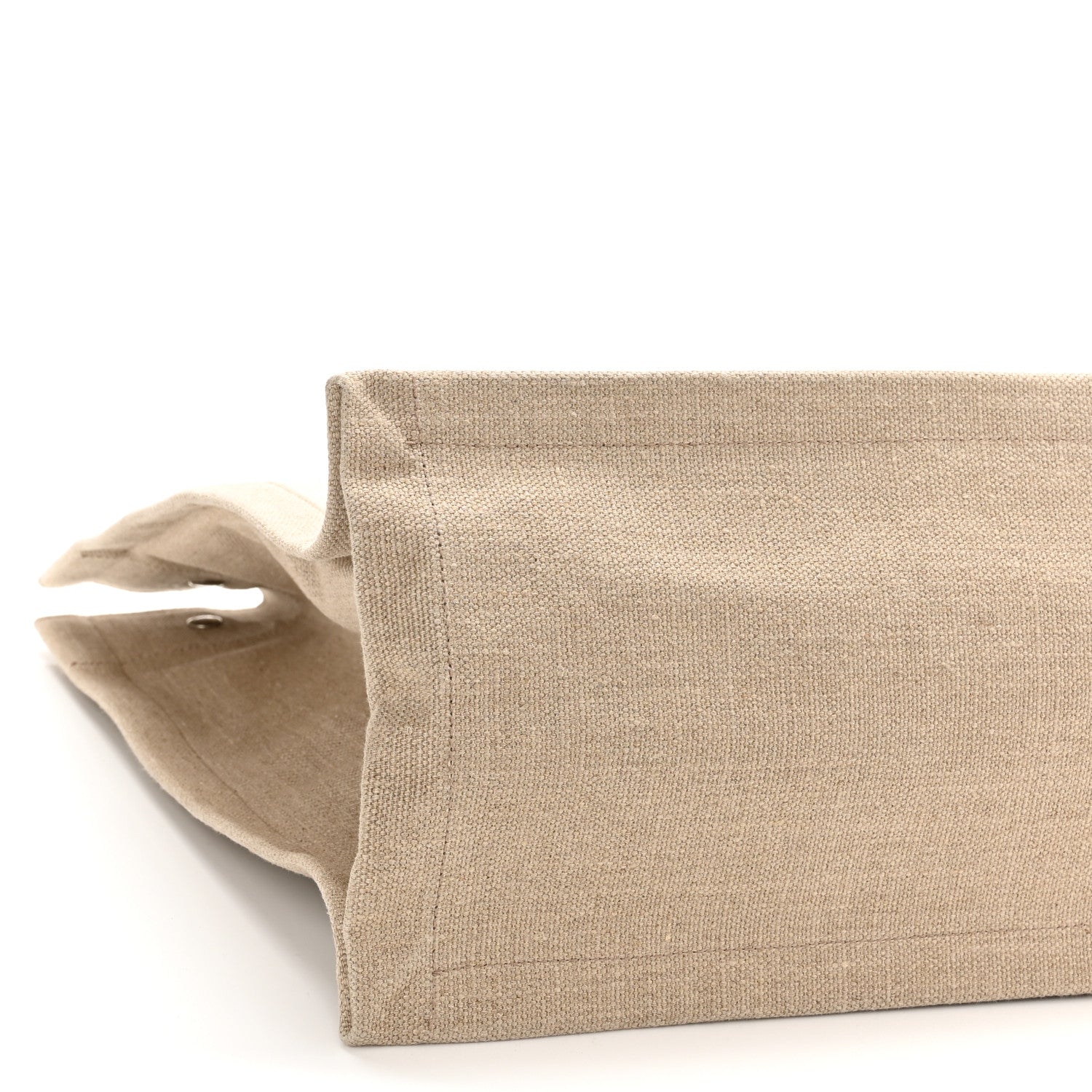 Saint Laurent Linen Calfskin Rive Gauche Tote Optic White 9 of 10
