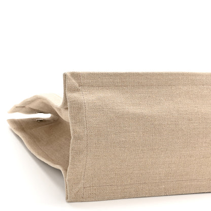 Saint Laurent Linen Calfskin Rive Gauche Tote Optic White 9 of 10