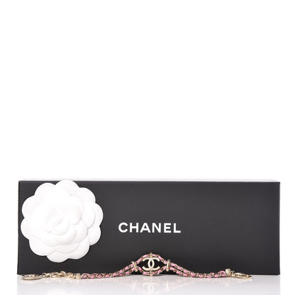 Chanel Metal Lambskin CC Chain Link Bracelet Pink 5 of 5
