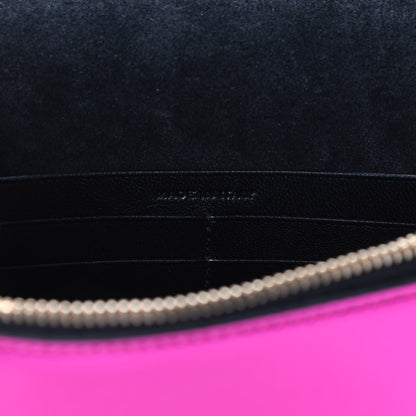 Saint Laurent Metallic Calfskin Classic Monogram Kate Tassel Chain Wallet Fuchsia 6 of 9