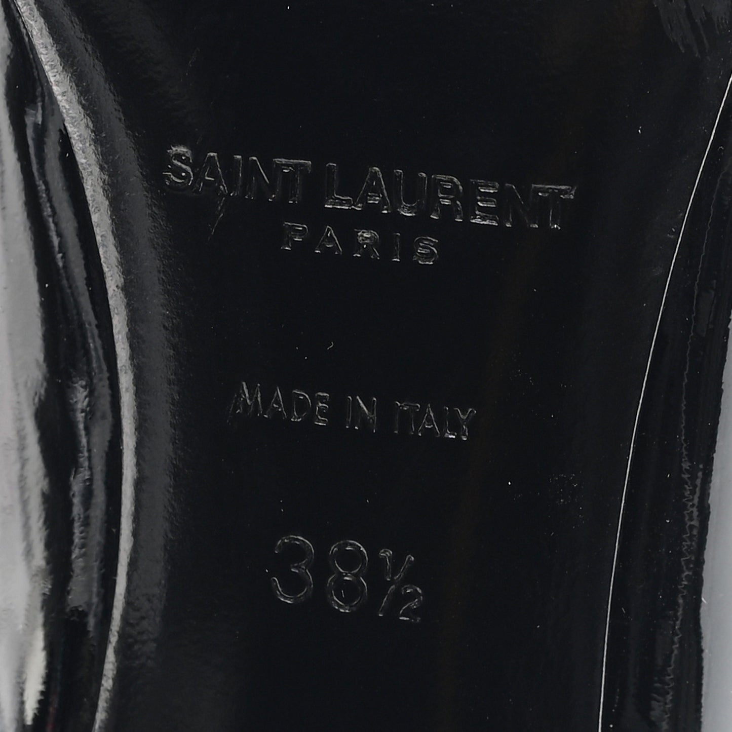 Patent Calfskin Zoe 105 Pump 38.5 Black