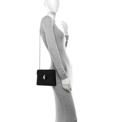 Bulgari Calfskin Small Serpenti Forever Snake Strap Crossbody Bag Black 2 of 11