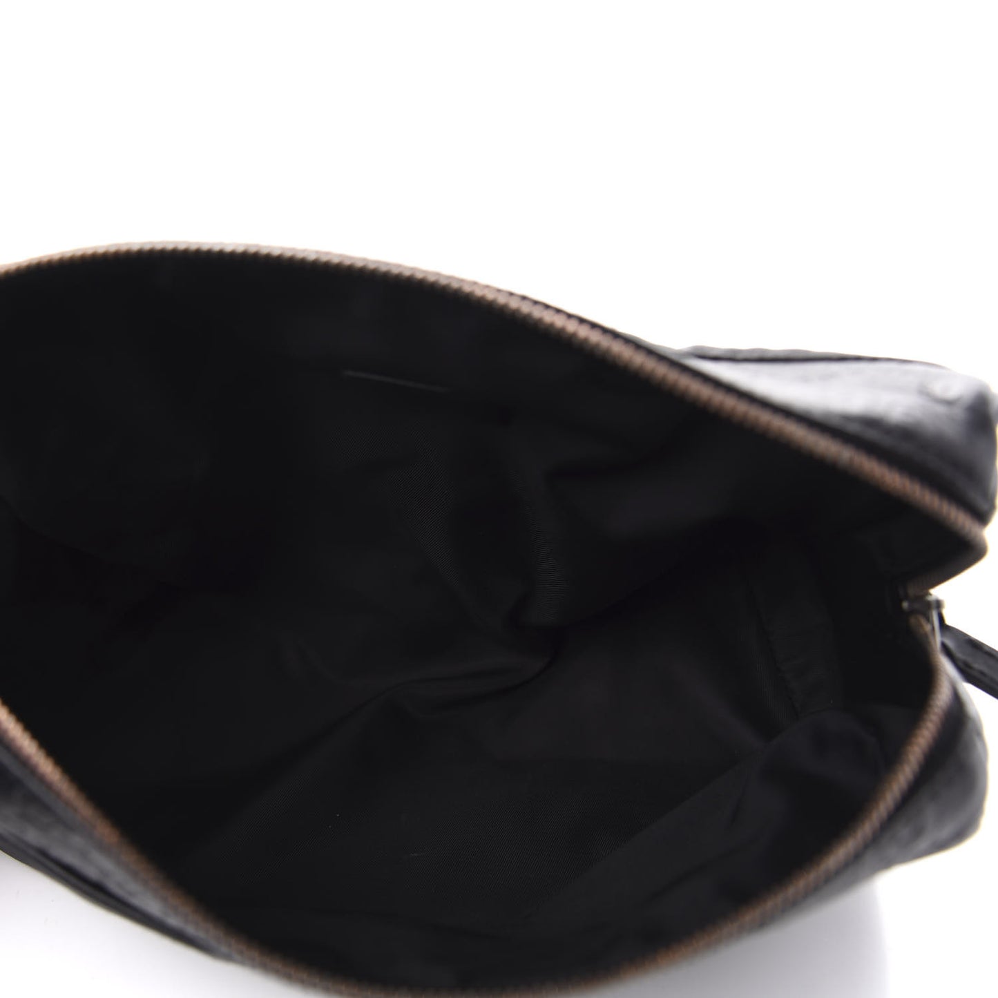 Nylon Guccissima Zip Top Pouch Black