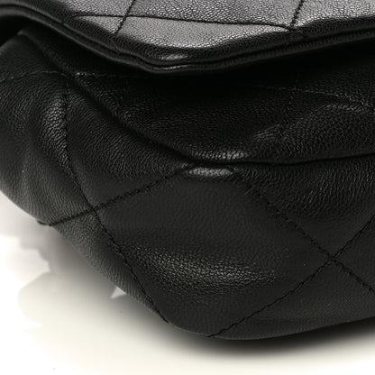 Chanel Goatskin Quilted Chanel 19 Waist Bag Black 8 of 12