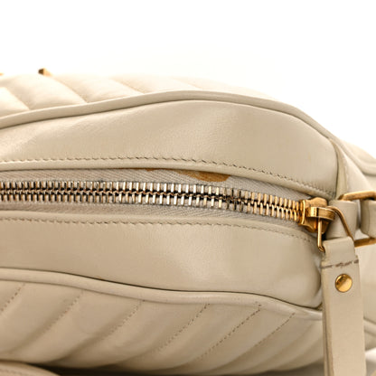 Saint Laurent Calfskin Matelasse Monogram Lou Camera Bag Crema Soft 13 of 19