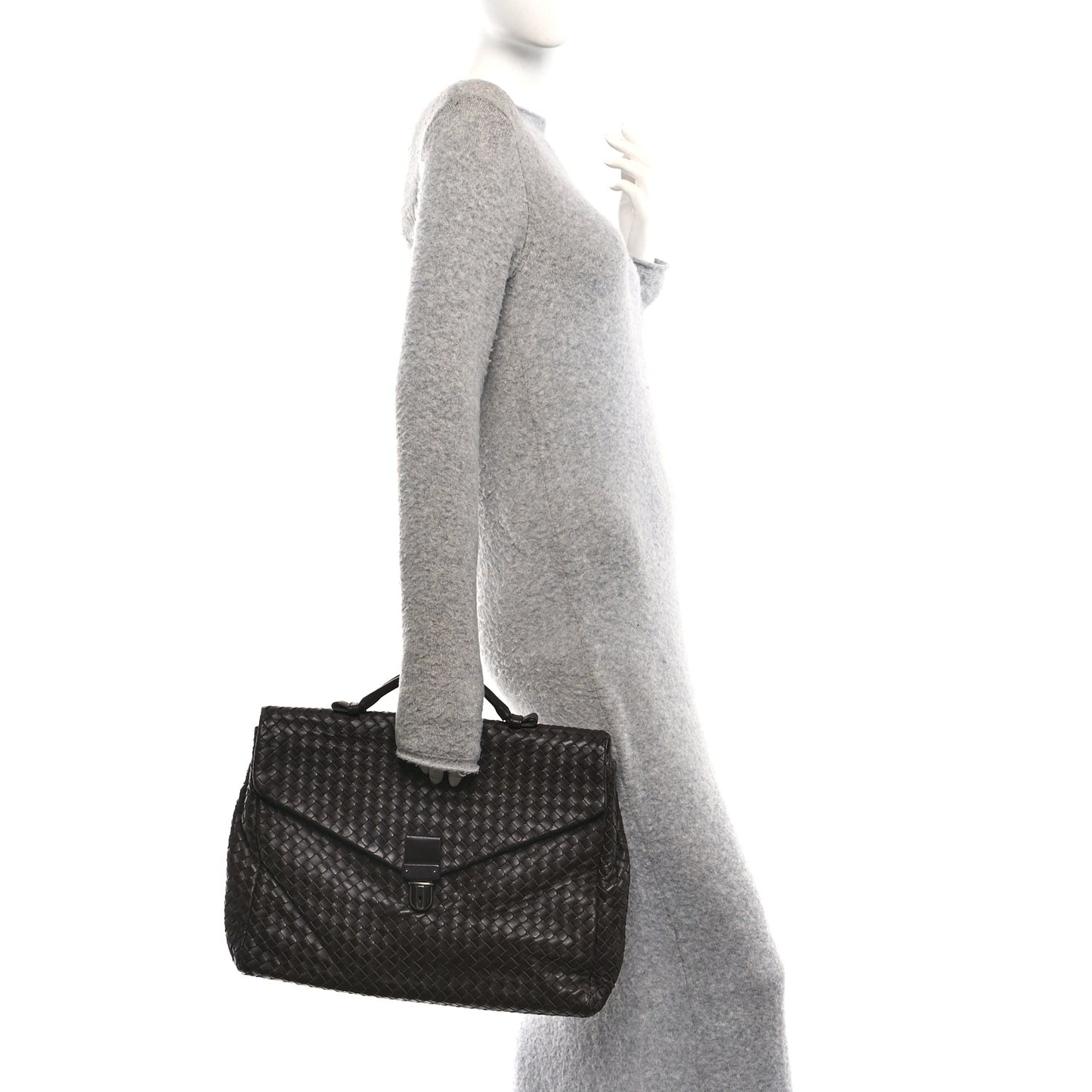 Intrecciato VN Briefcase Ebano