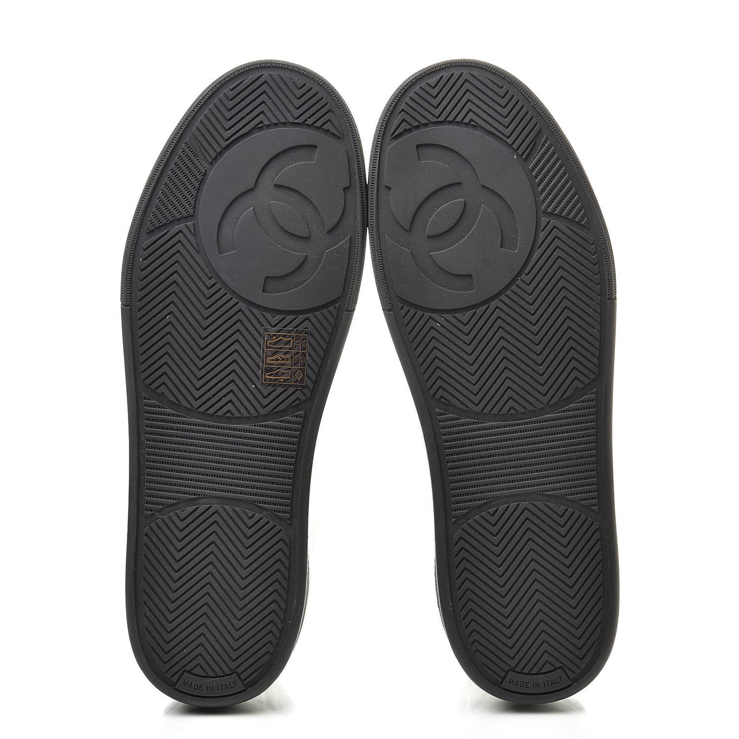 Calfskin Womens Logo Sneakers 39 Black White