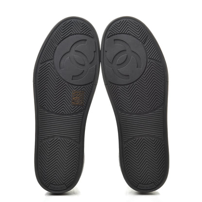 Chanel Calfskin Womens Logo Sneakers 39 Black White 6 of 9