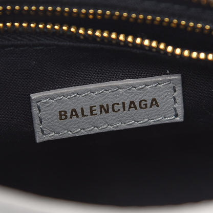 Balenciaga Calfskin Crocodile Embossed Gold Metallic Edge Hardware Mini City Haussmannien 8 of 10