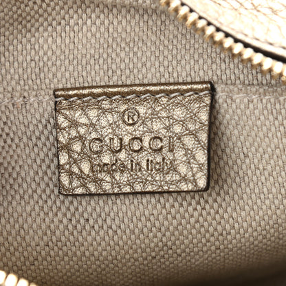 Gucci Metallic Pebbled Calfskin Small Soho Disco Bag Golden Beige 6 of 11