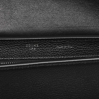 Celine Drummed Calfskin Suede Small Trapeze Black 7 of 8