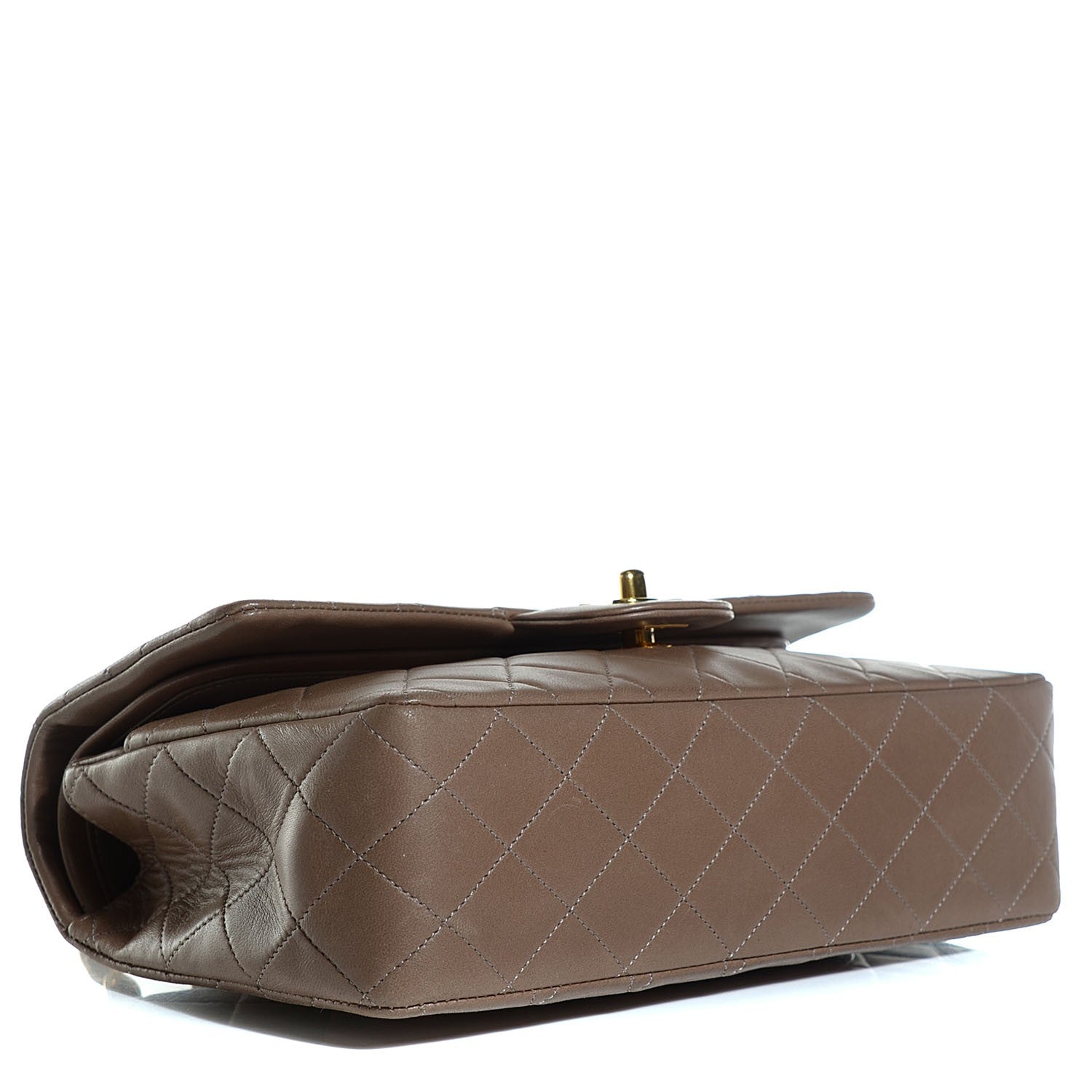 Chanel Lambskin Quilted Medium Double Flap Brown 4 of 9