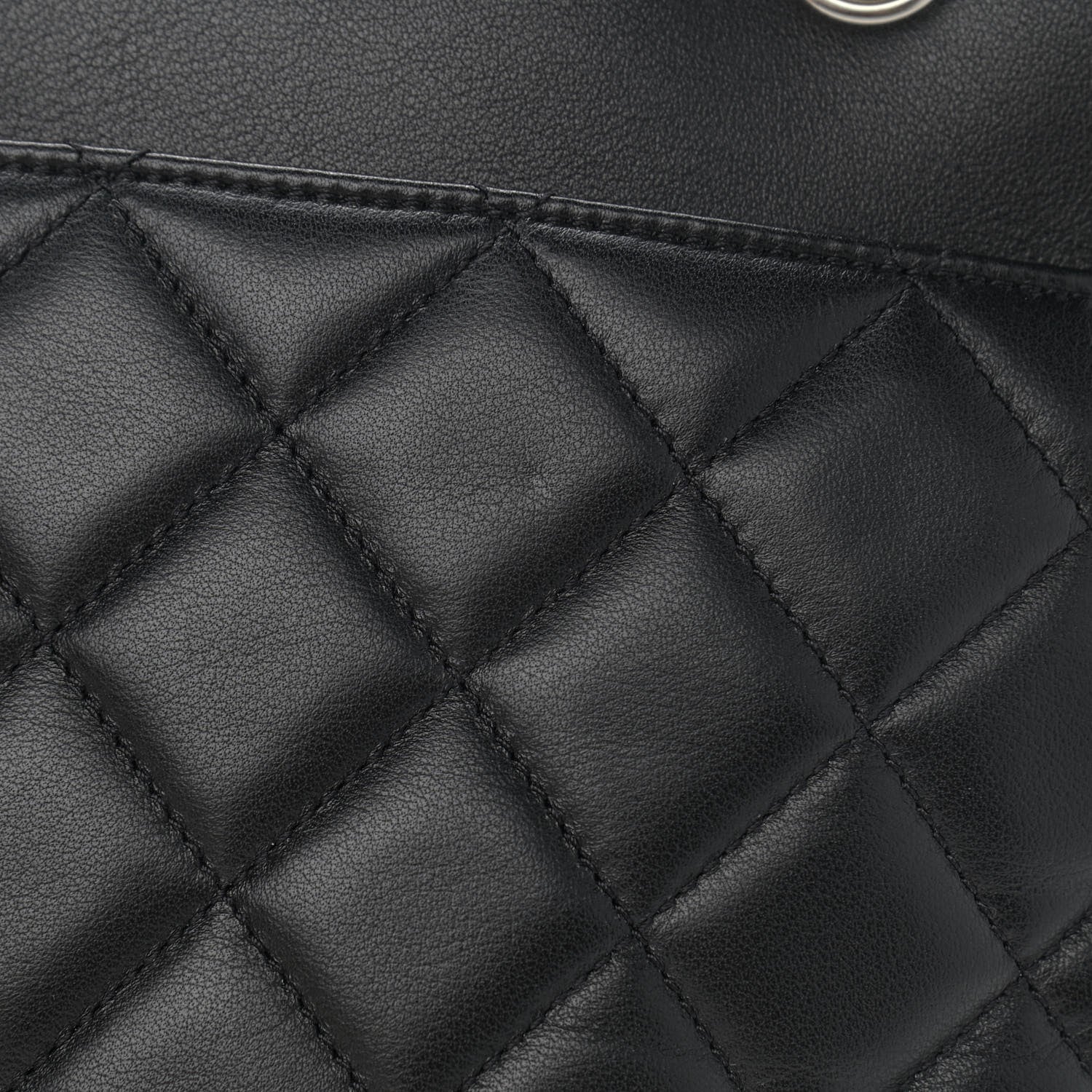Chanel Lambskin Quilted Bowler Flap Shoulder Bag Black 13 of 14