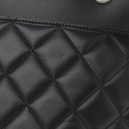 Chanel Lambskin Quilted Bowler Flap Shoulder Bag Black 13 of 14