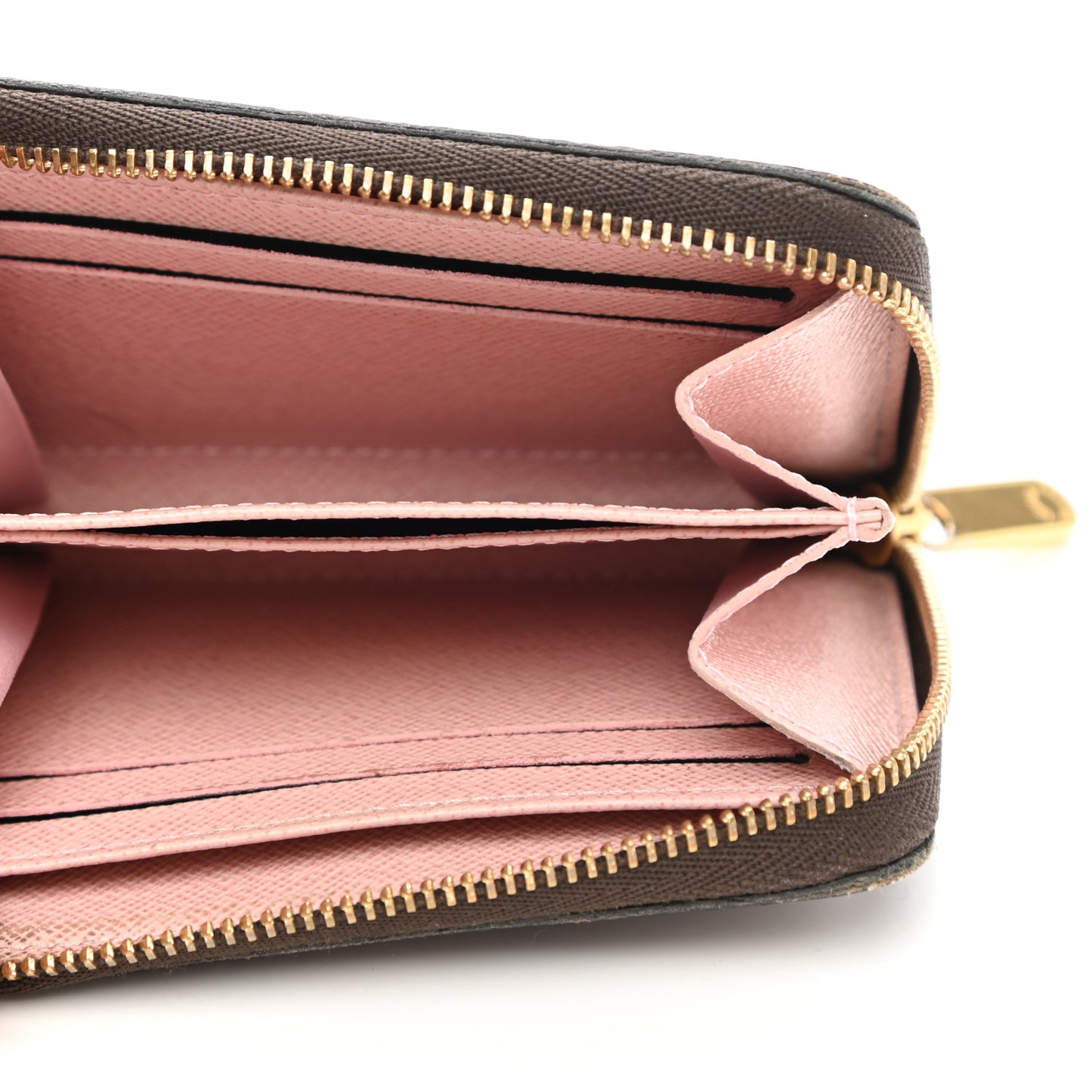 Damier Ebene Zippy Coin Purse Rose Ballerine