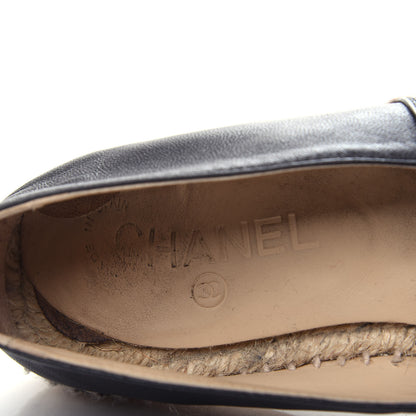 Chanel Lambskin CC Espadrilles 37 Black 8 of 10