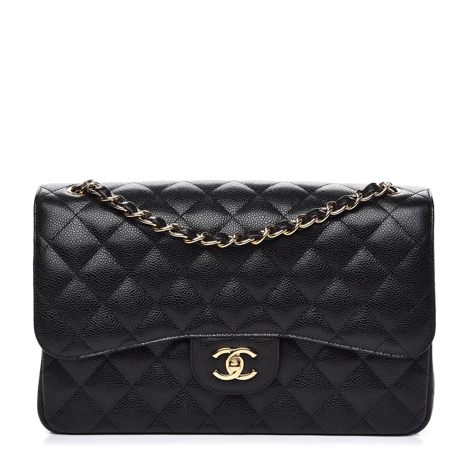 Chanel Caviar Quilted Jumbo Double Flap Black 1 of 11