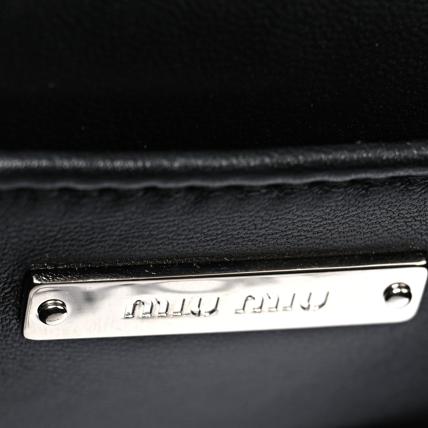 Miu Miu Nappa Matelasse Crystal Embellished Lady Top Handle Bag Black 7 of 10