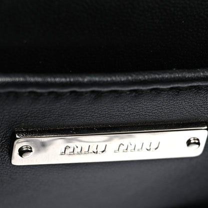 Miu Miu Nappa Matelasse Crystal Embellished Lady Top Handle Bag Black 7 of 10