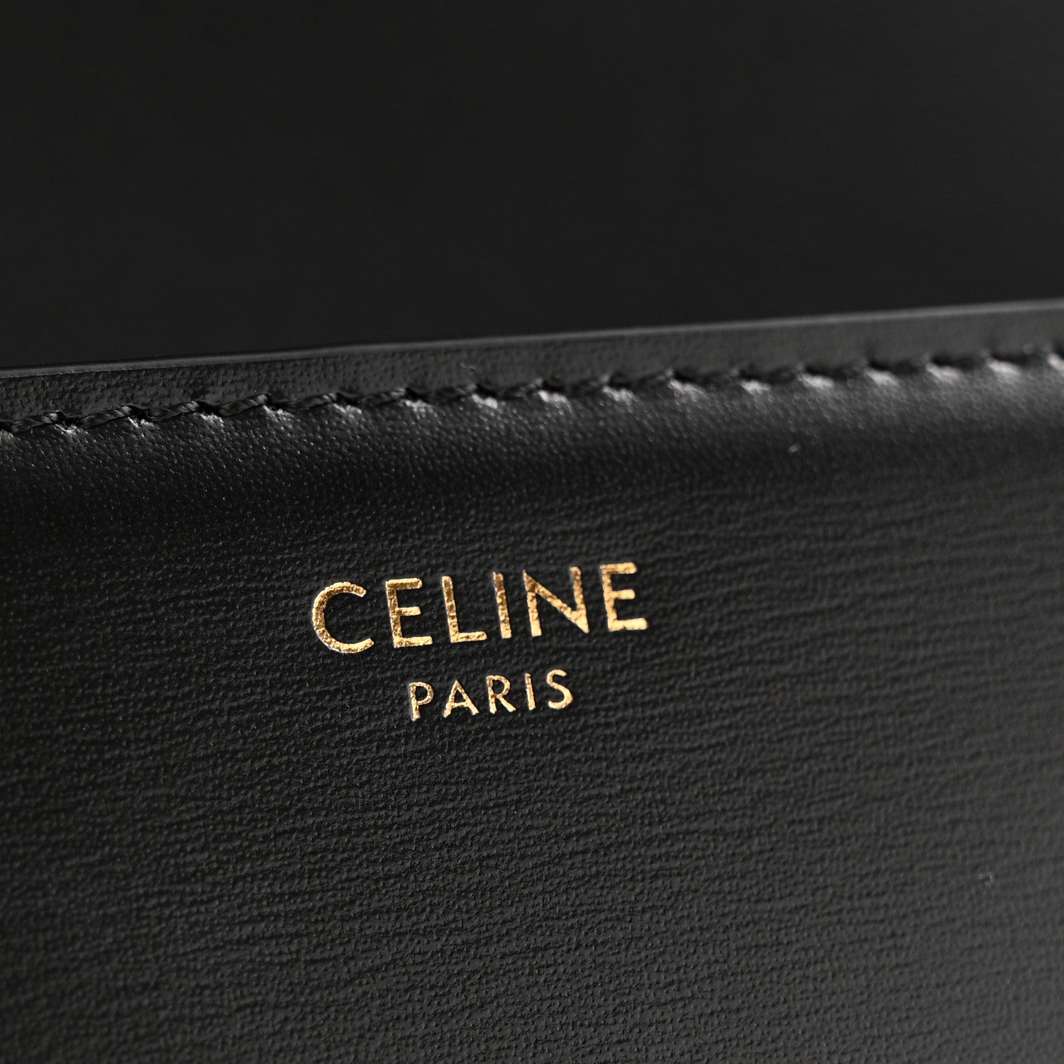Celine Shiny Calfskin Teen Triomphe Black 6 of 13