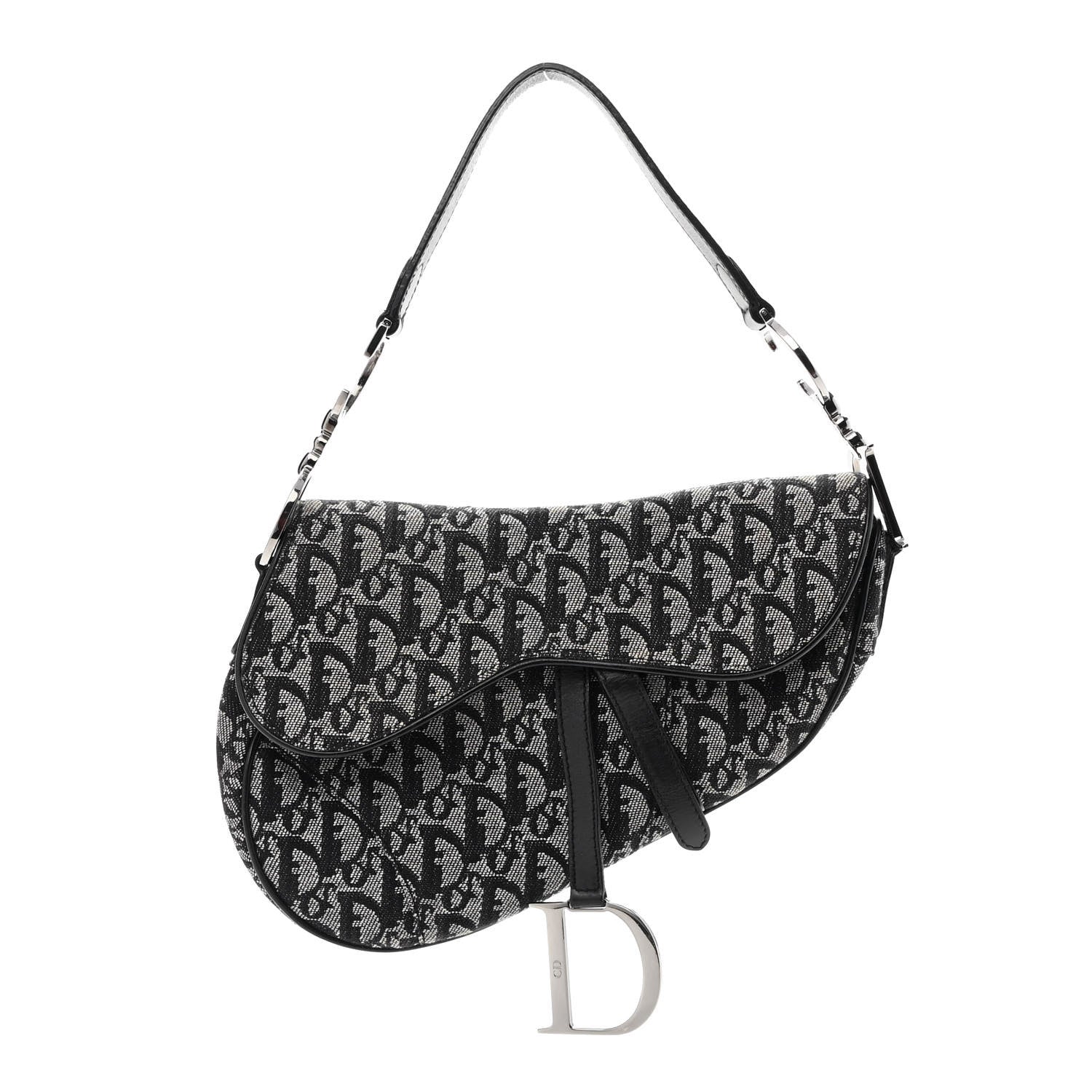 Christian Dior Monogram Saddle Bag Black 1 of 9