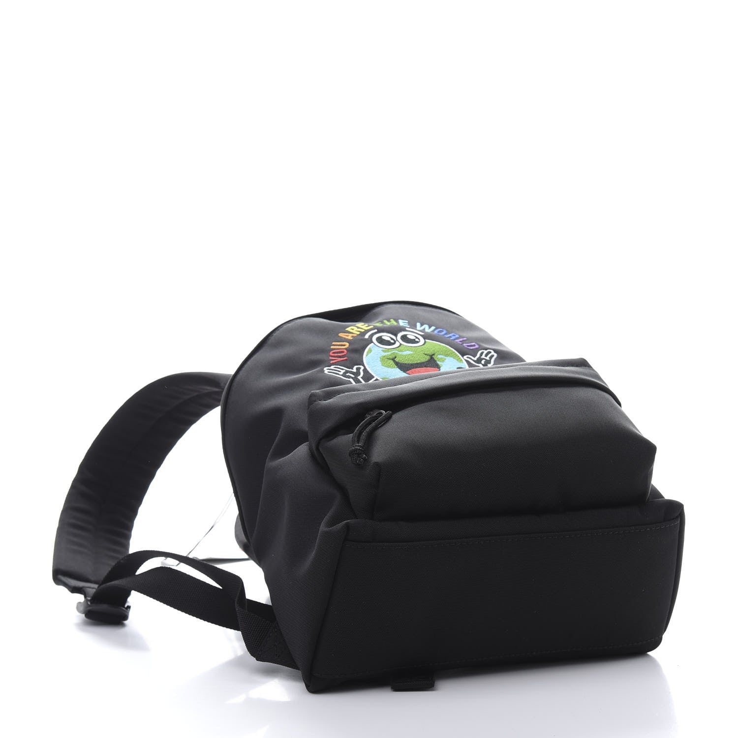 Balenciaga Nylon Embroidered You Are The World Explorer Backpack S Black 3 of 10