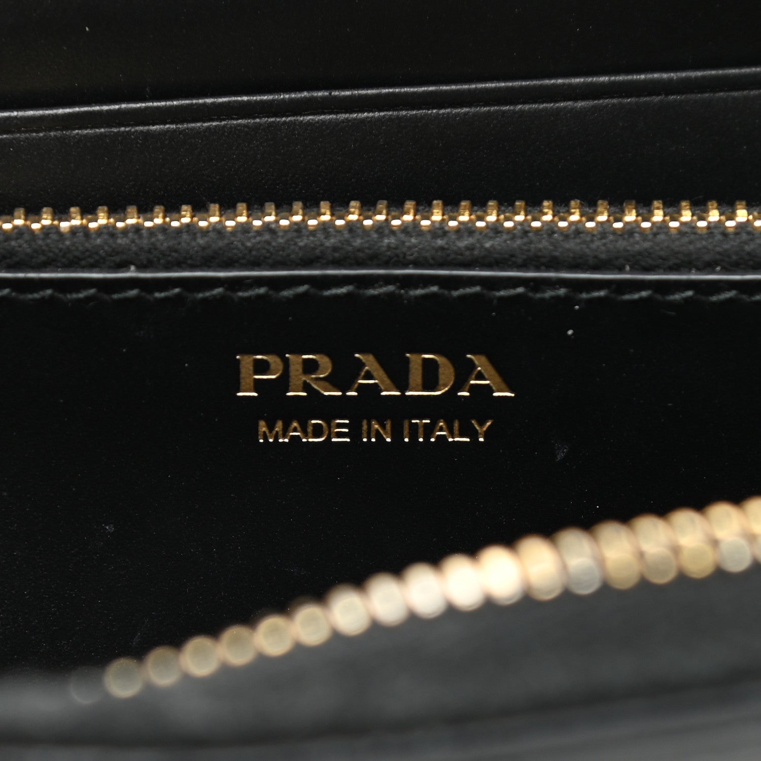 Prada Vitello Move Half Zip Wallet Black 6 of 11