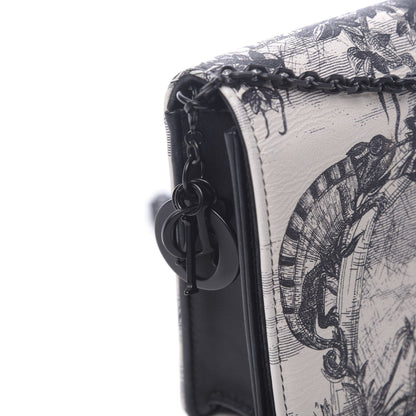 Christian Dior Calfskin Toile de Jouy Carnivora Wallet On Chain Pouch White 12 of 12