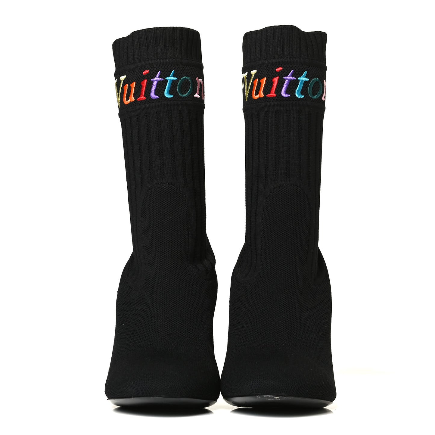 Stretch Fabric New Wave Silhouette Ankle Boots 38 Black
