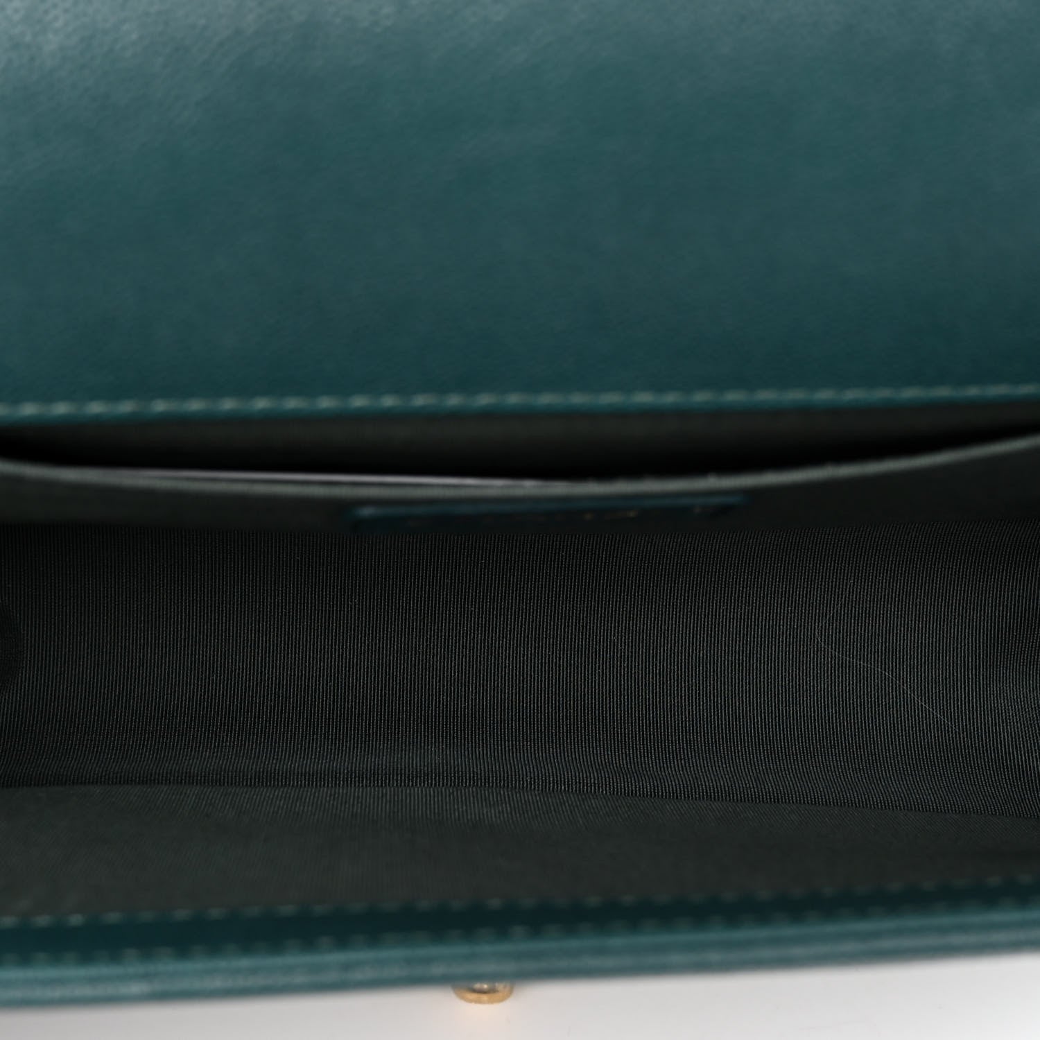 Chanel Caviar Quilted Medium Boy Flap Dark Green 5 of 10