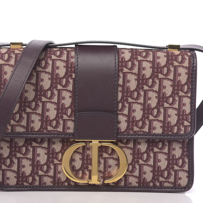 Christian Dior Oblique 30 Montaigne Flap Bag Burgundy 7 of 9