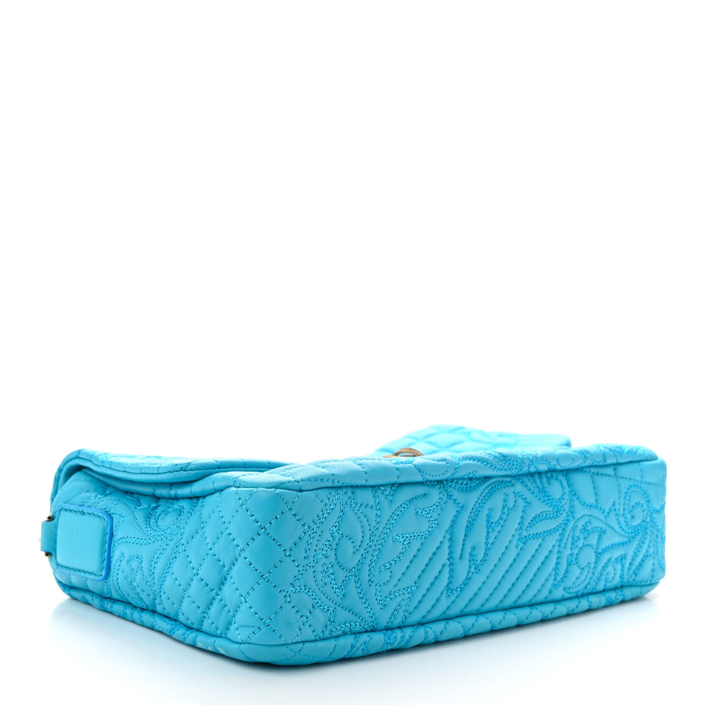 Nappa Barocco Quilted Vanitas Medea Shoulder Bag Blue