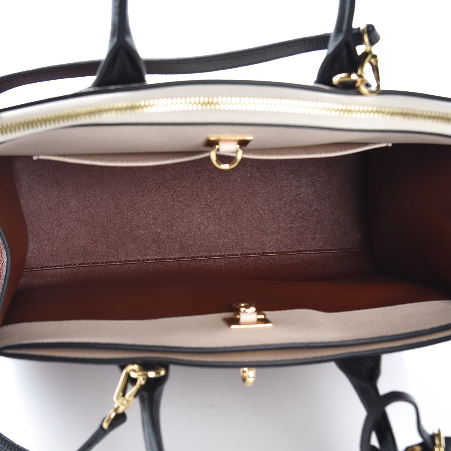 Louis Vuitton Calfskin City Steamer MM Caramel Creme Black 5 of 7