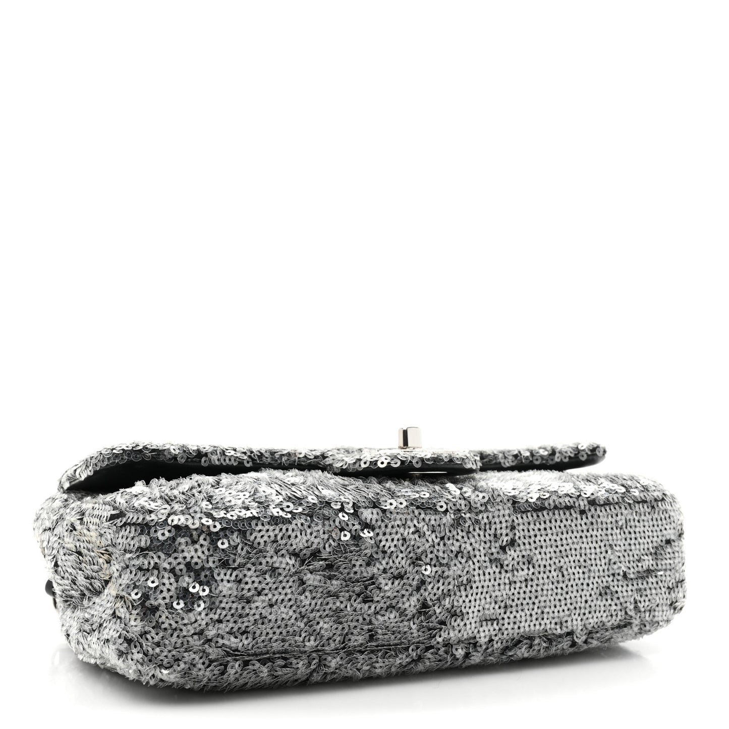 Sequin Small Single Flap Silver