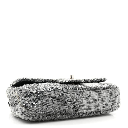 Chanel Sequin Small Single Flap Silver 4 of 9