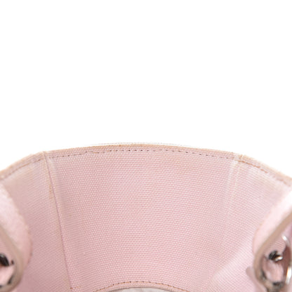 Chanel Coated Canvas Quilted Small Paris Biarritz Tote Pink 10 of 25