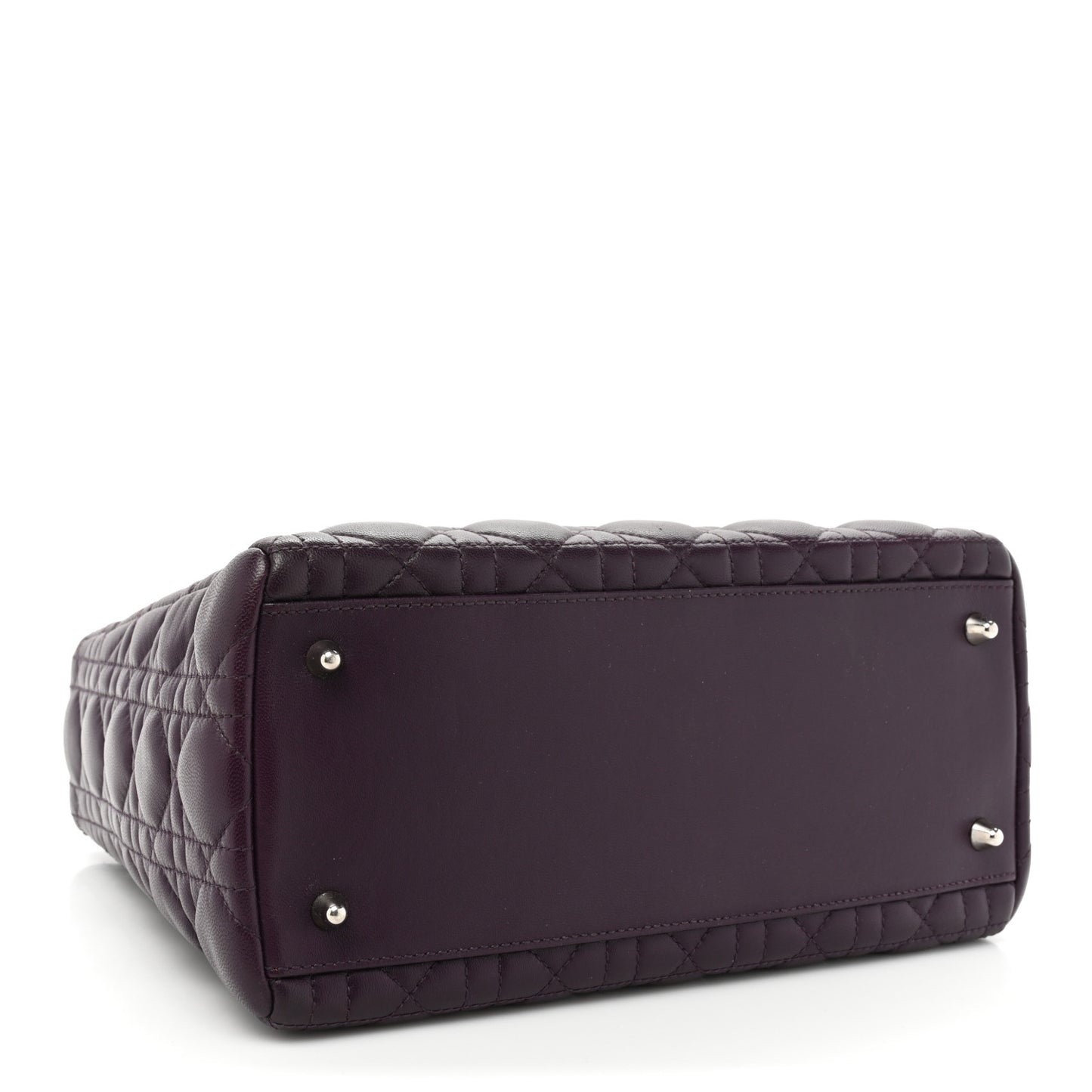 Lambskin Cannage Medium Lady Dior Purple
