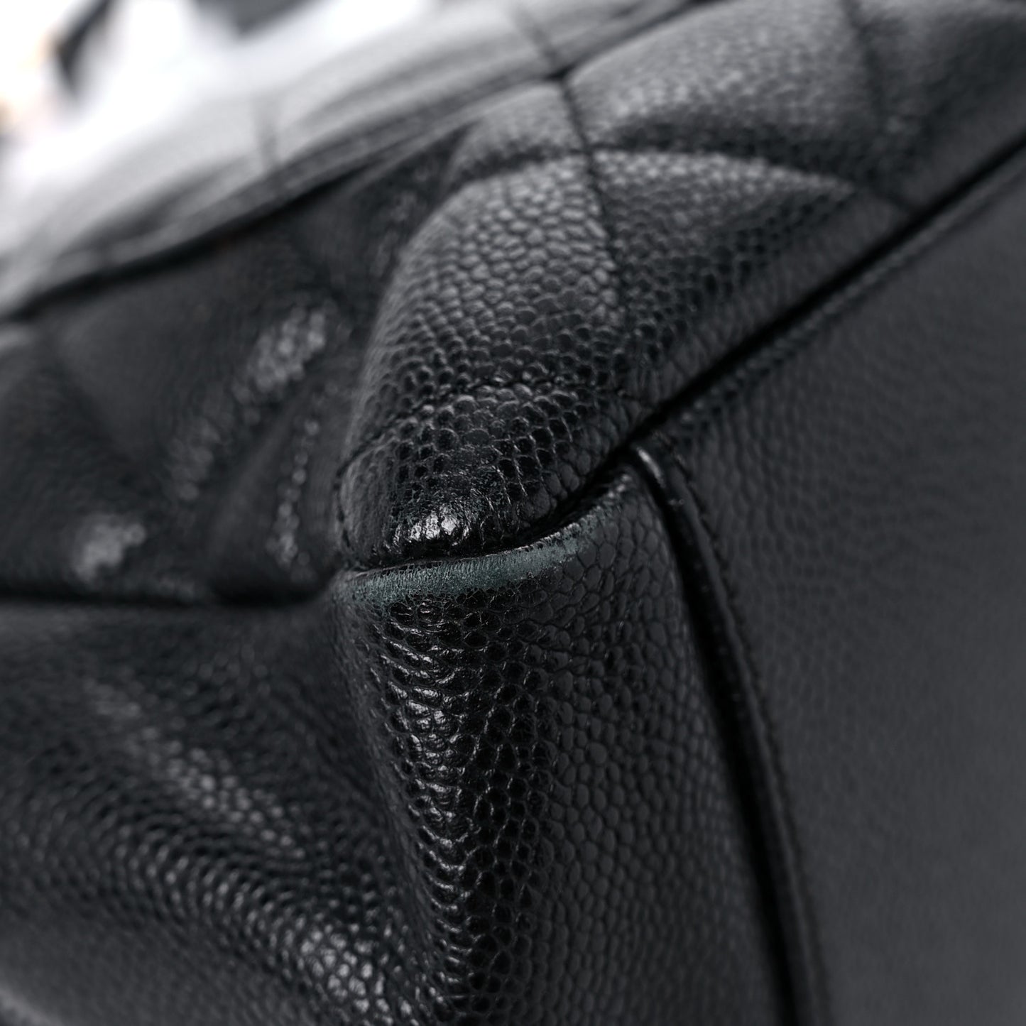 Caviar Quilted Grand Shopping Tote GST Black