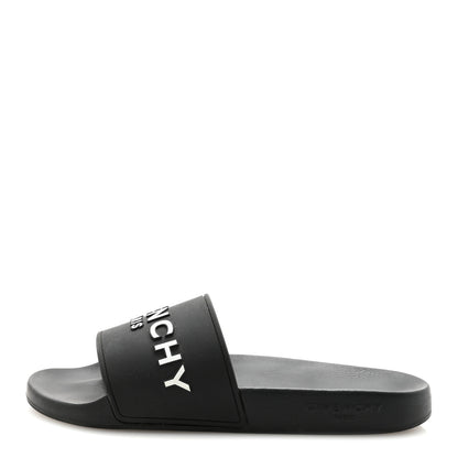 Givenchy Rubber Logo Pool Slide Sandals 41 Black 2 of 16