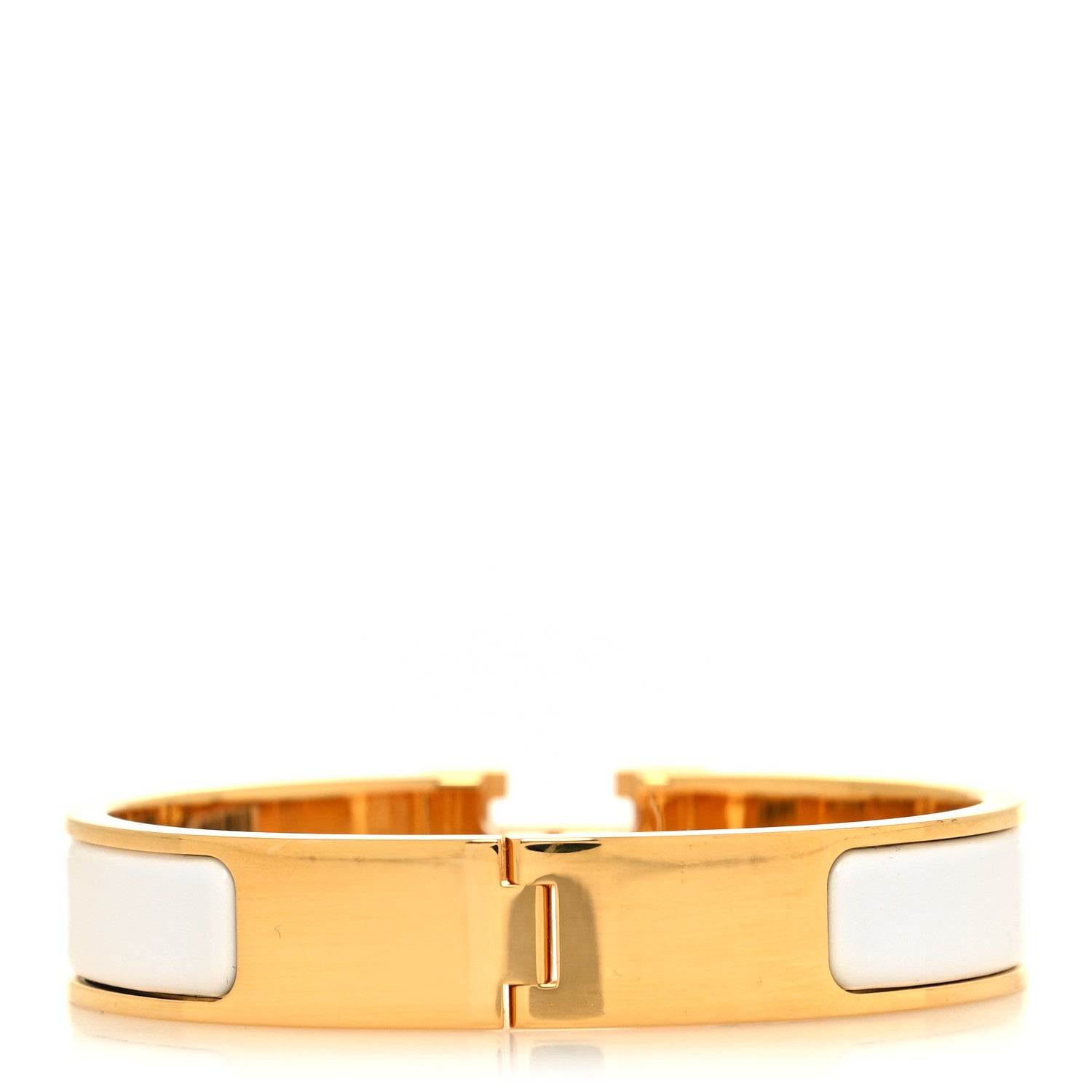 Hermes Enamel Narrow Clic Clac H Bracelet PM White 3 of 5