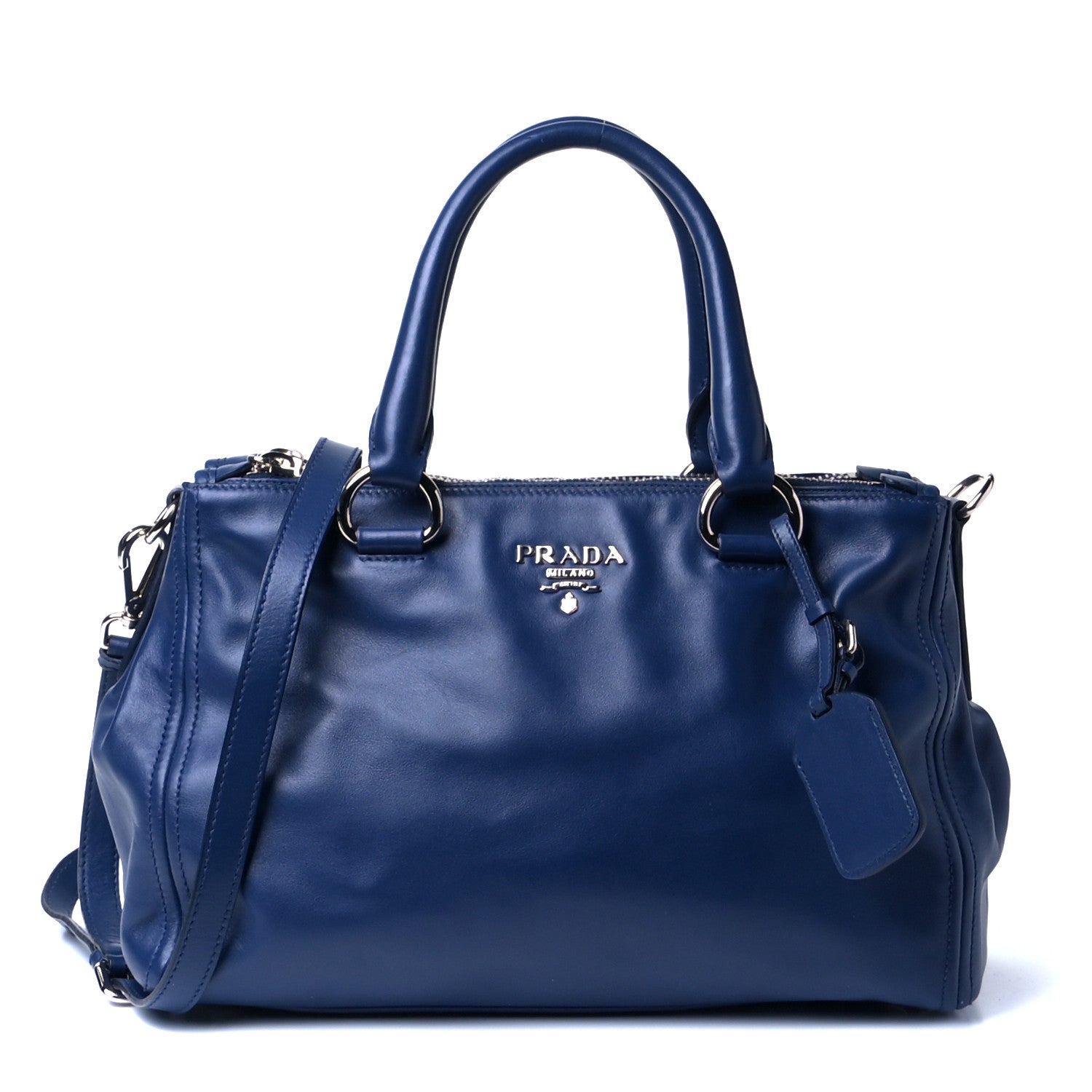 Prada Soft Calf Tote Bluette 1 of 4