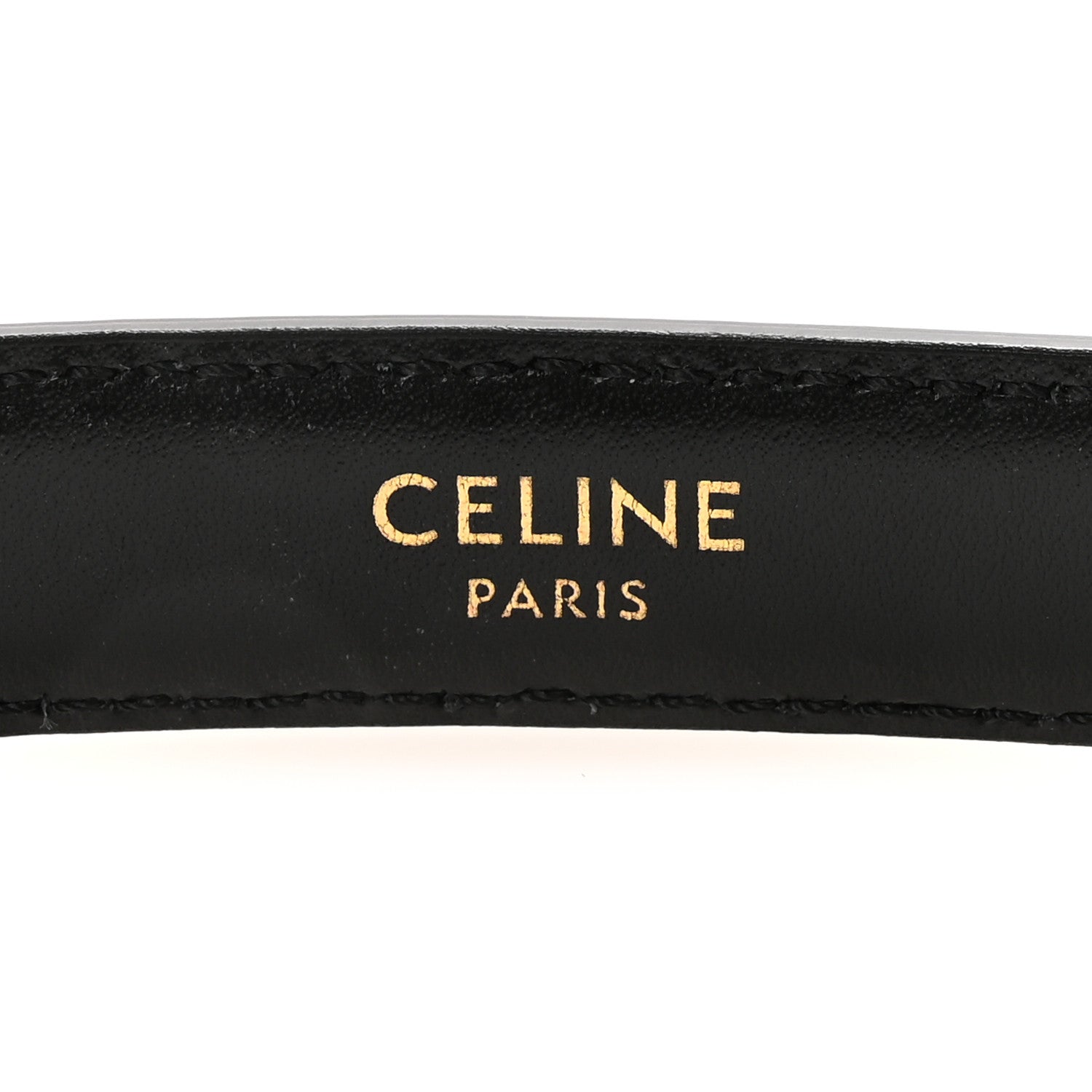 Celine Box Calfskin Small 18mm Triomphe 80 32 Belt Black 5 of 6